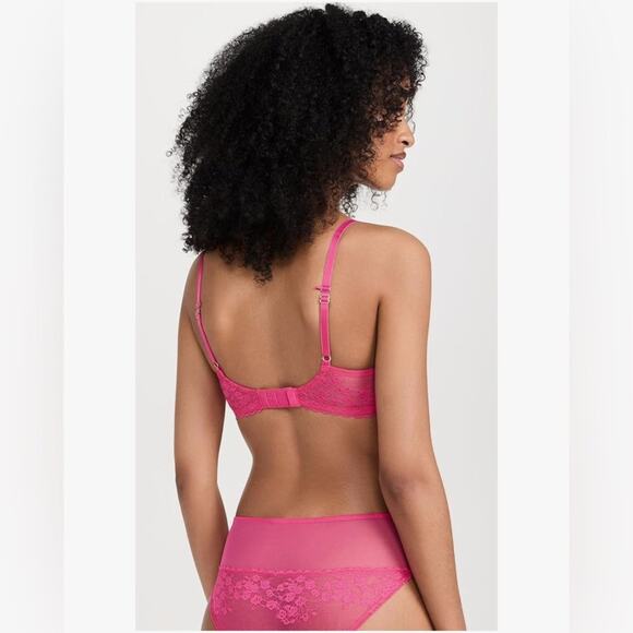 Natori Women's Cherry Blossom Convertible Contour Bra 32D Bright Blush Pink - Picture 2 of 7